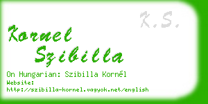 kornel szibilla business card